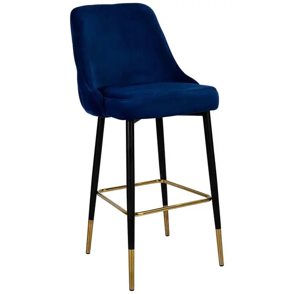 Taburet De Bar din textil, albastru
