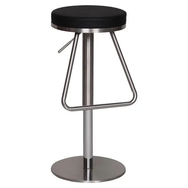 Taburet De Bar din textil, negru