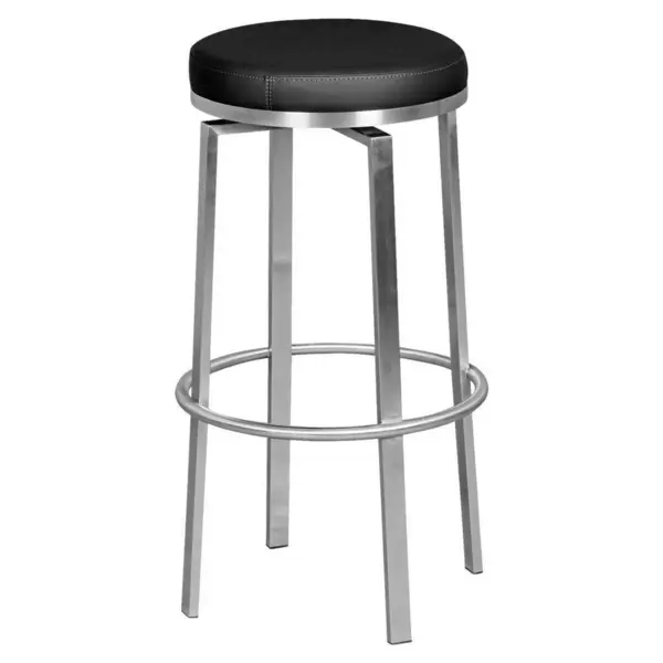 Taburet De Bar din textil, negru