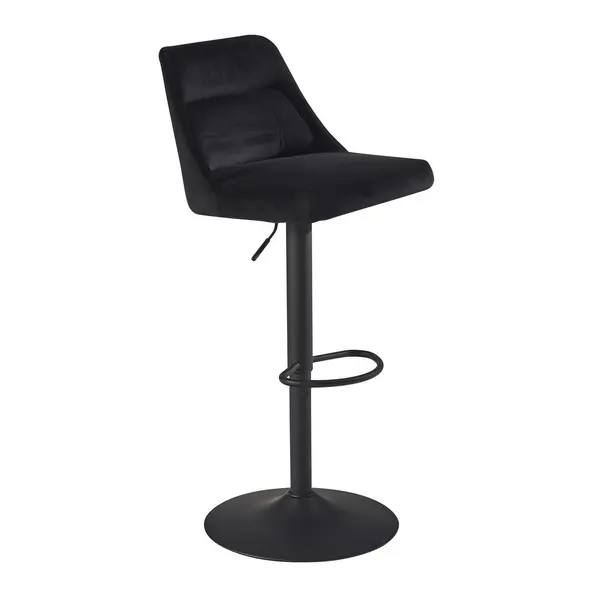 Taburet De Bar din textil, negru