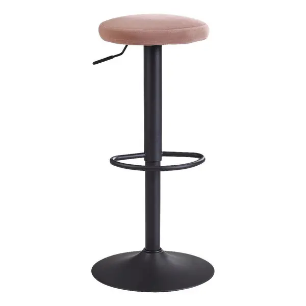 Taburet De Bar din textil, roz