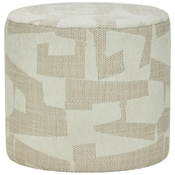 Taburet din textil, material pe bază de lemn, alb