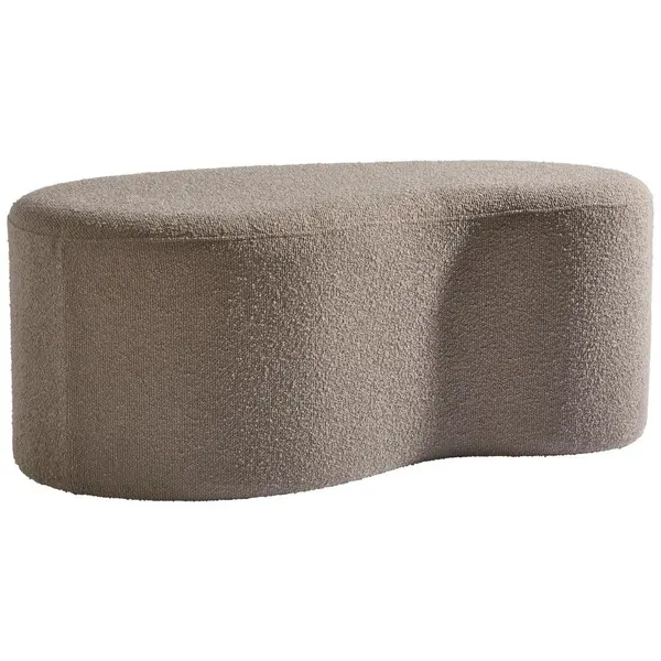 Taburet din textil, material pe bază de lemn, maro deschis