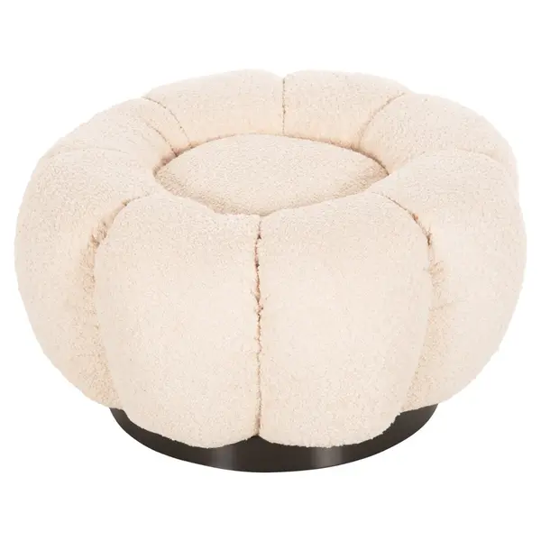 Taburet KRASKO BOUCLE Ø60 CM - Cream