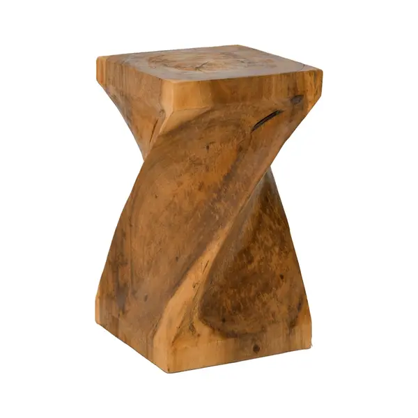 Taburet lemn masiv, Cruz, Pako, Natural 35x35x60 cm