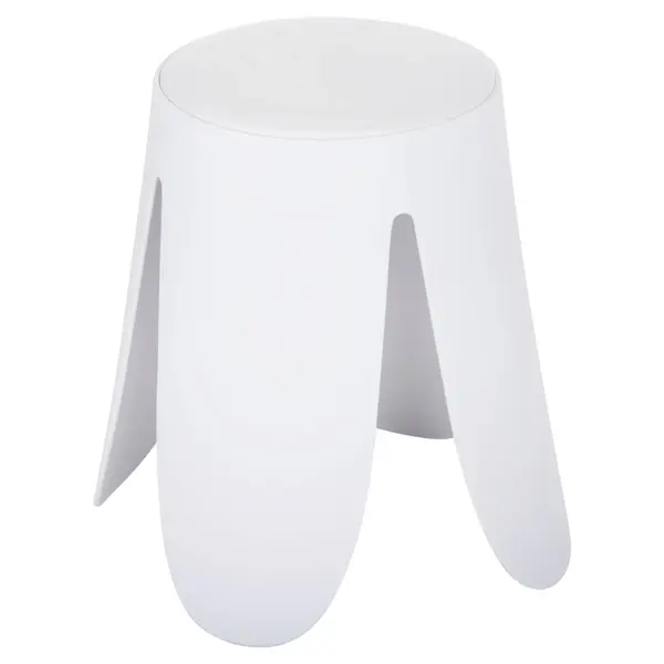 Taburet MARVES Ø30 CM - Alb