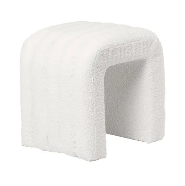 Taburet MEDIT BOUCLE 42 CM - Alb