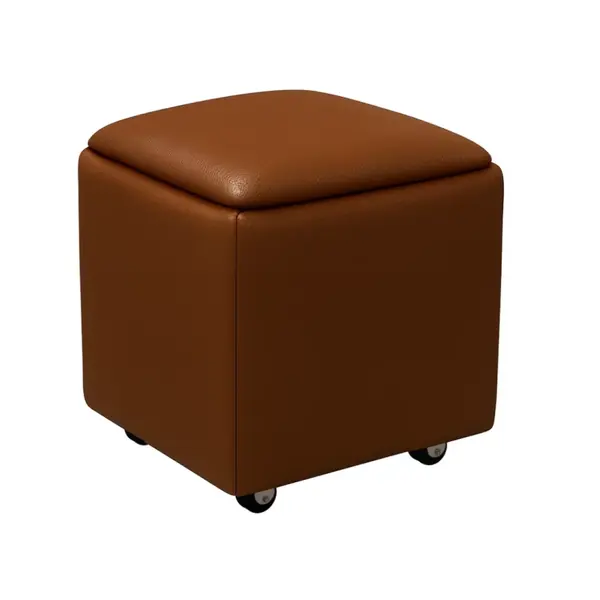 Taburet multifuncțional 5 &icirc;n 1 din PU și latex &ndash; maro