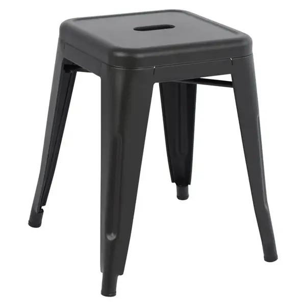 Taburet PARISIAN MATTE 37 CM - Negru