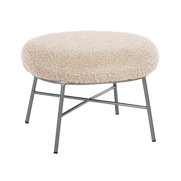 Taburet TRESS BOUCLE 56 x 47 CM - Alb