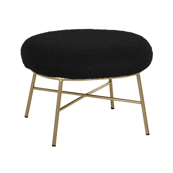 Taburet TRESS BOUCLE 56 x 47 CM - Negru