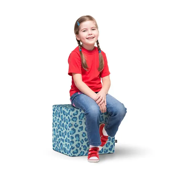 Taburet Updeco cub L Leopard blue