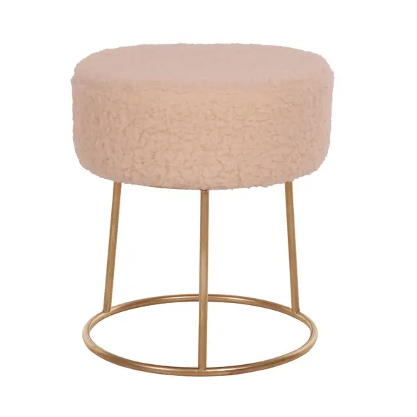 Taburet VIZINY BOUCLE Ø35 CM - Beige