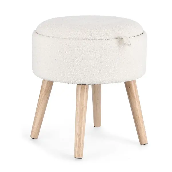 Taburet ZOYA Ø39 CM - Alb