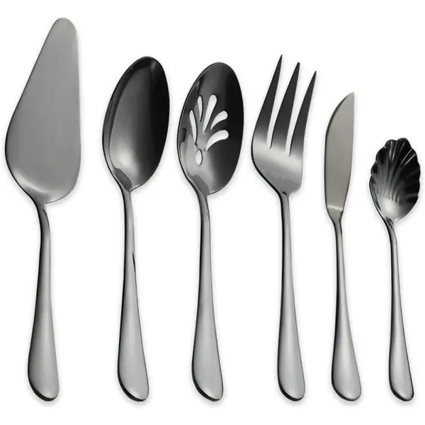 Tacamuri, 18/0 Inox, Negre, 6 Bucati, Berglander