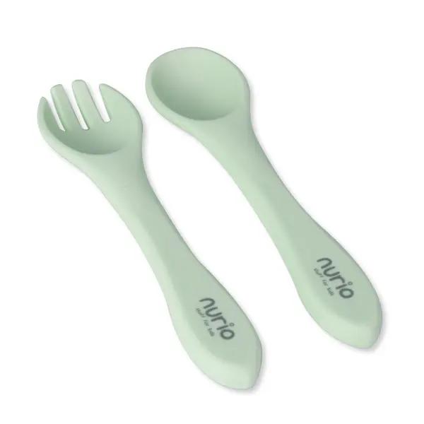 Tacamuri pentru bebelusi din silicon Nurio, Verde