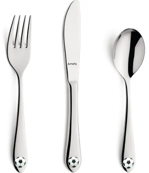 Tacâmuri pentru copii Amefa - Footie, 3 piese