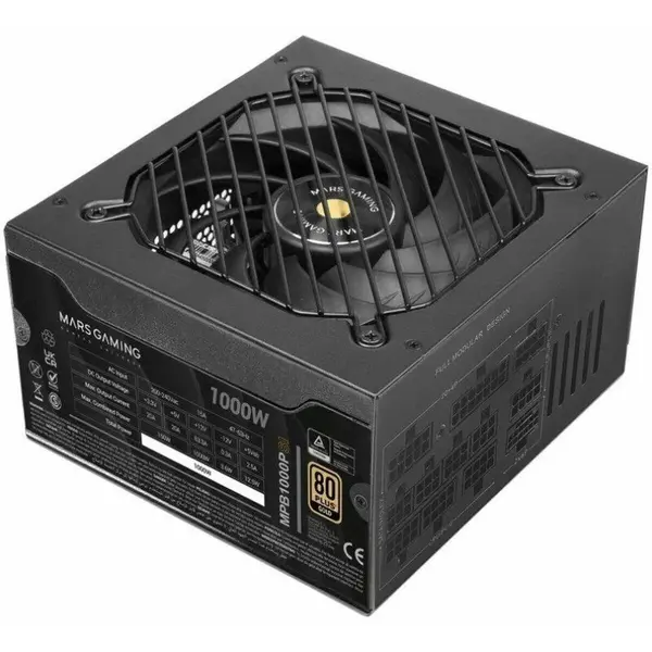 TACENS Sursa alimentare TACENS Mars MPB1000PSI, 80+ Gold ,1000 W, 24-pin ATX, Negru
