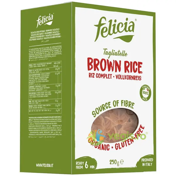 Tagliatelle din Faina de Orez Integral fara Gluten Ecologice/Bio 250g