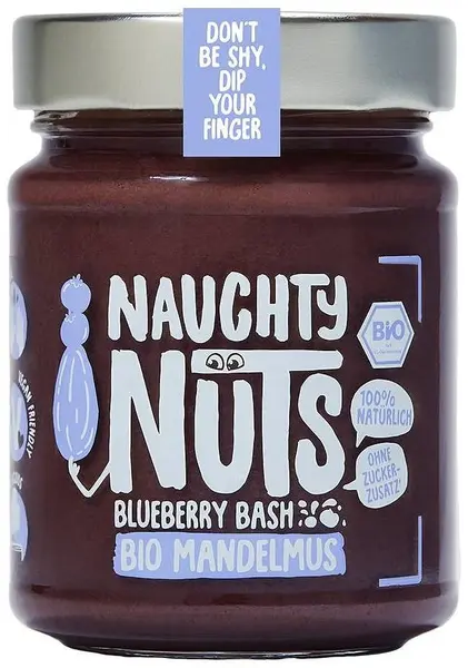 Tahini de migdale cu afine, 250 g, Naughty Nuts