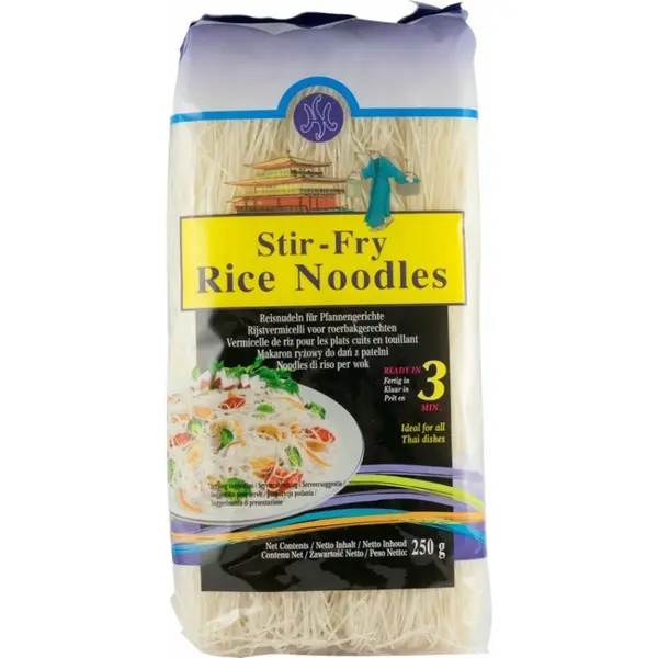 Taitei Subtiri din Orez pentru Wok, 250 g