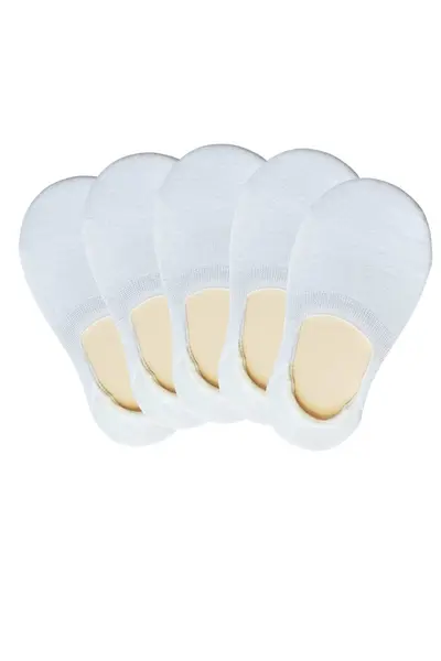 Talpici low-cut dama Basic White – set 5 perechi (Marime sosete: 35/38)