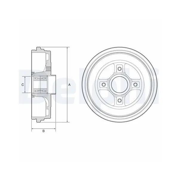 Tambur frana DELPHI BFR626