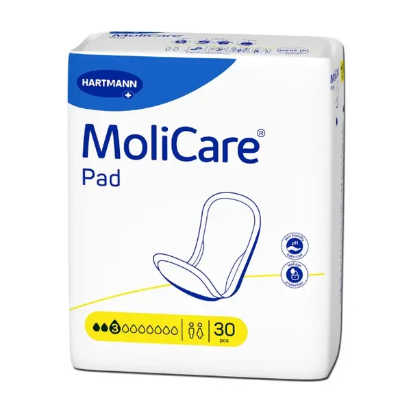 Tampoane absorbante incontinenta 3 picaturi, MoliCare Pad, 30 bucati, HartMann