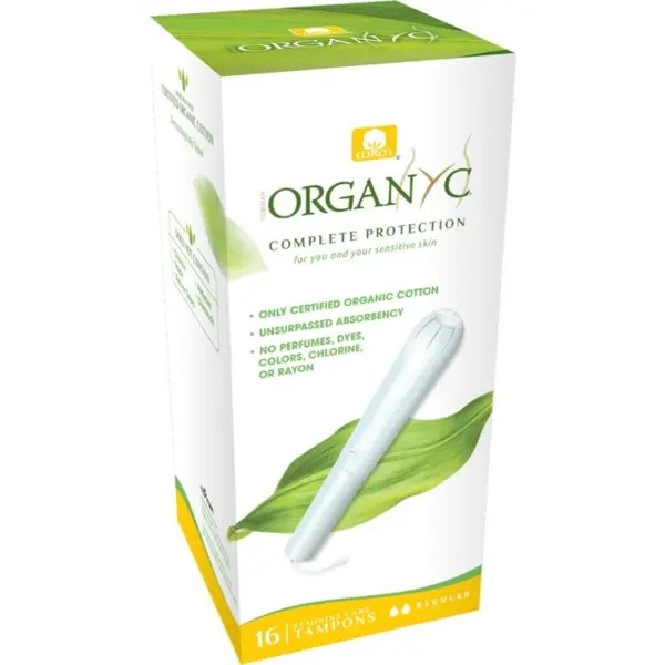 Tampoane din Bumbac BIO cu Aplicator Regular, 16 Buc, Organyc