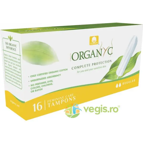 Tampoane din Bumbac Organic Regular 16buc