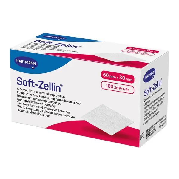 Tampoane impregnate cu alcool Soft-Zellin 60mm*30mm, 100 bucati, Hartamnn