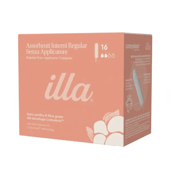 Tampoane interne din bumbac organic Regular, 16 buc, Illa