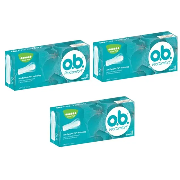 Tampoane OB Procomfort, 16 Bucati / Cutie, 3 Cutii