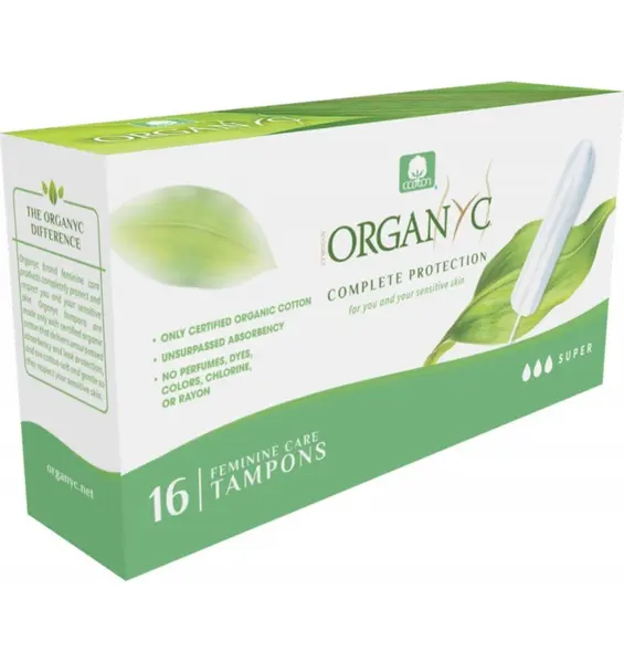 Tampoane SUPER din bumbac organic 16 buc