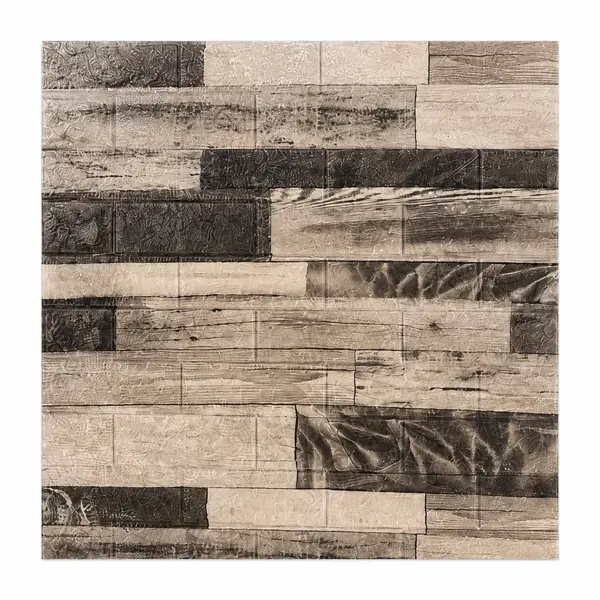 Tapet Decorativ 3D Model Caramida alb cu negru 70x70 cm