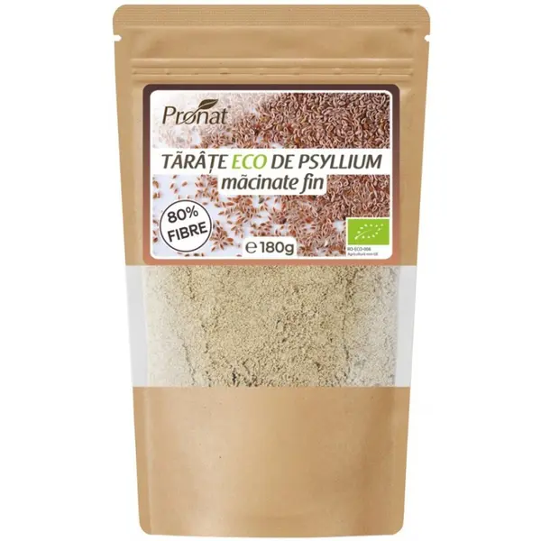 Tarate BIO de Psyllium Macinate Fin, 180 g, Pronat