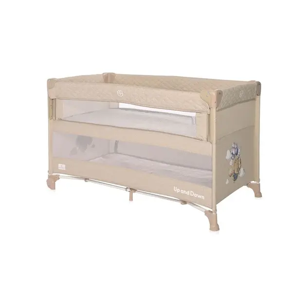 Tarc cu 2 niveluri Lorelli Up And Down 2023 Fog Beige Flying Friends