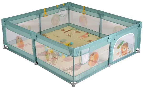 Țarc de joacă cu accesorii Moni - GameZone, 180 x 200 cm, verde