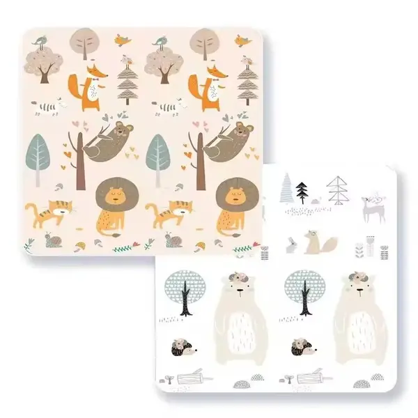 Tarc de joaca Nichiduta Forest Beige 200x200x65cm, cadrul metalic, pereti din plasa, acces cu fermoar, 4 inele ajutatoare, covoras din spuma cu doua fete si 100 de bile incluse