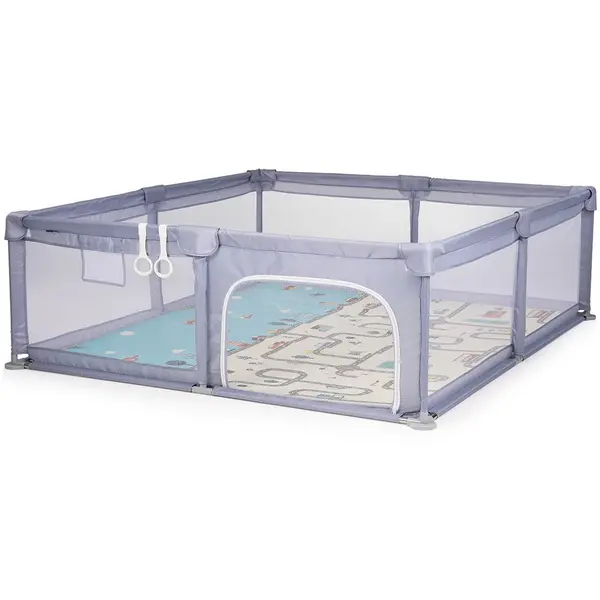Tarc de joaca pentru copii 180x200 cm Chipolino Laguna Grey