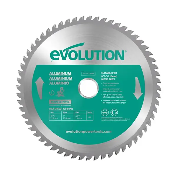 Tarcza TCT do aluminium Evolution 185 mm 60T