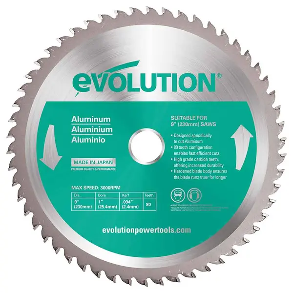 Tarcza TCT do aluminium Evolution 230 mm 80T