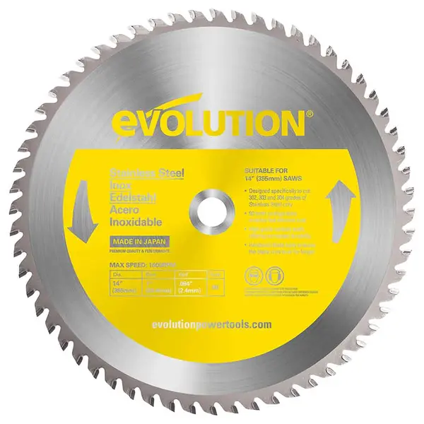 Tarcza TCT do cięcia stali INOX Evolution 355 mm 90T