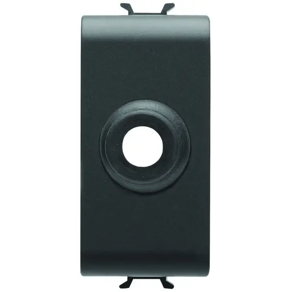 Tasta falsa 1 modul cu iesire pentru cablu Gewiss Chorus GW12196, negru satin