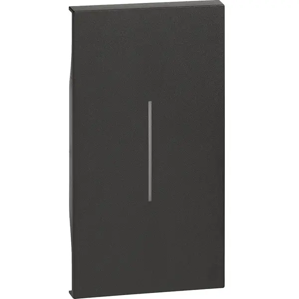 Tasta iluminabila 2 module Bticino Living Now KG01M2, negru