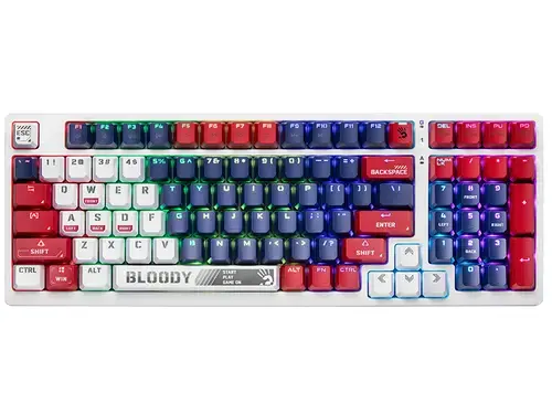 Tastatura A4Tech Bloody S98 Sports Navy, Wired, USB, iluminare RGB (Multicolor)