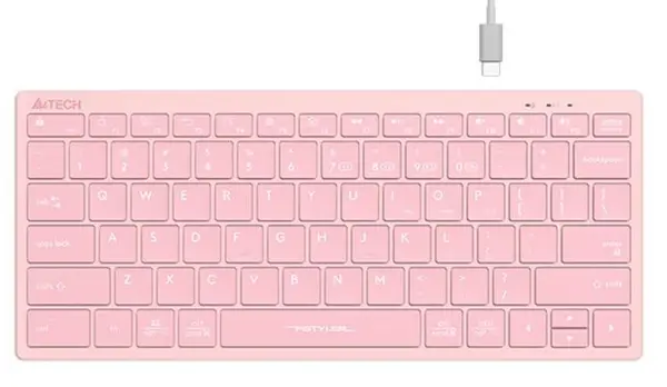 Tastatura A4tech - FStyler FBX51C, wireless, Baby roz