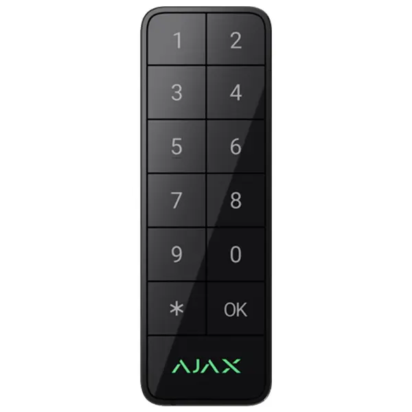 Tastatura Ajax Superior Keypad Outdoor Fibra, cod PIN, card, smartphone, cablu 4 fire, exterior, Mifare 13.56 MHz, compatibil Superior Hub, negru