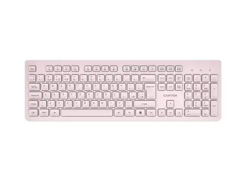 Tastatura Canyon HKB-W01 UK/US, Wireless, USB (Bej)