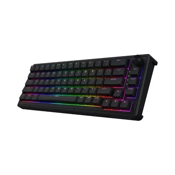 Tastatura cu fir Hator Skyfall 65, USB, switch Hator Aurum Sterling linear, Sistem anulare zgomot integrat, Negru